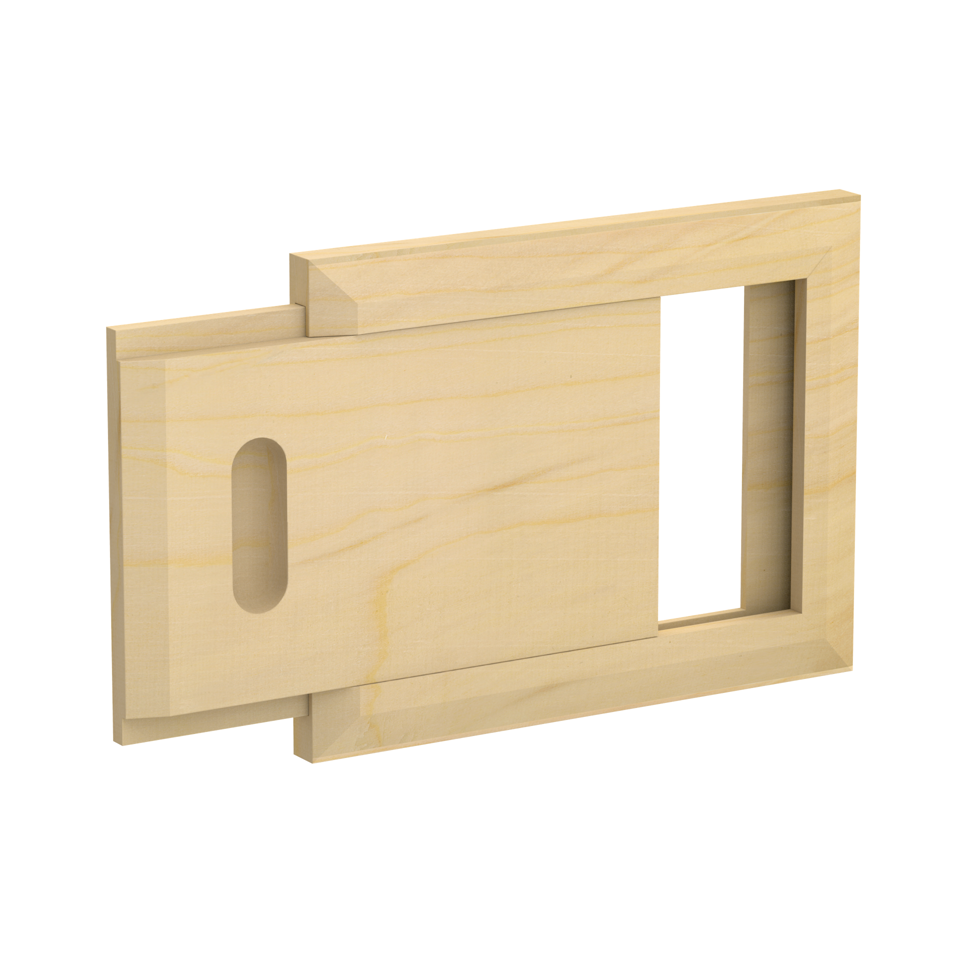 Ventilationslucka SAWO Fyrkant trä 215x170 mm